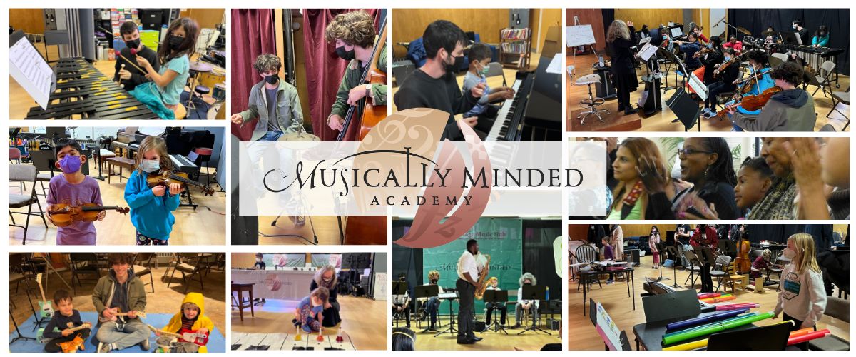 Collage of Musically Minded students and teachers.