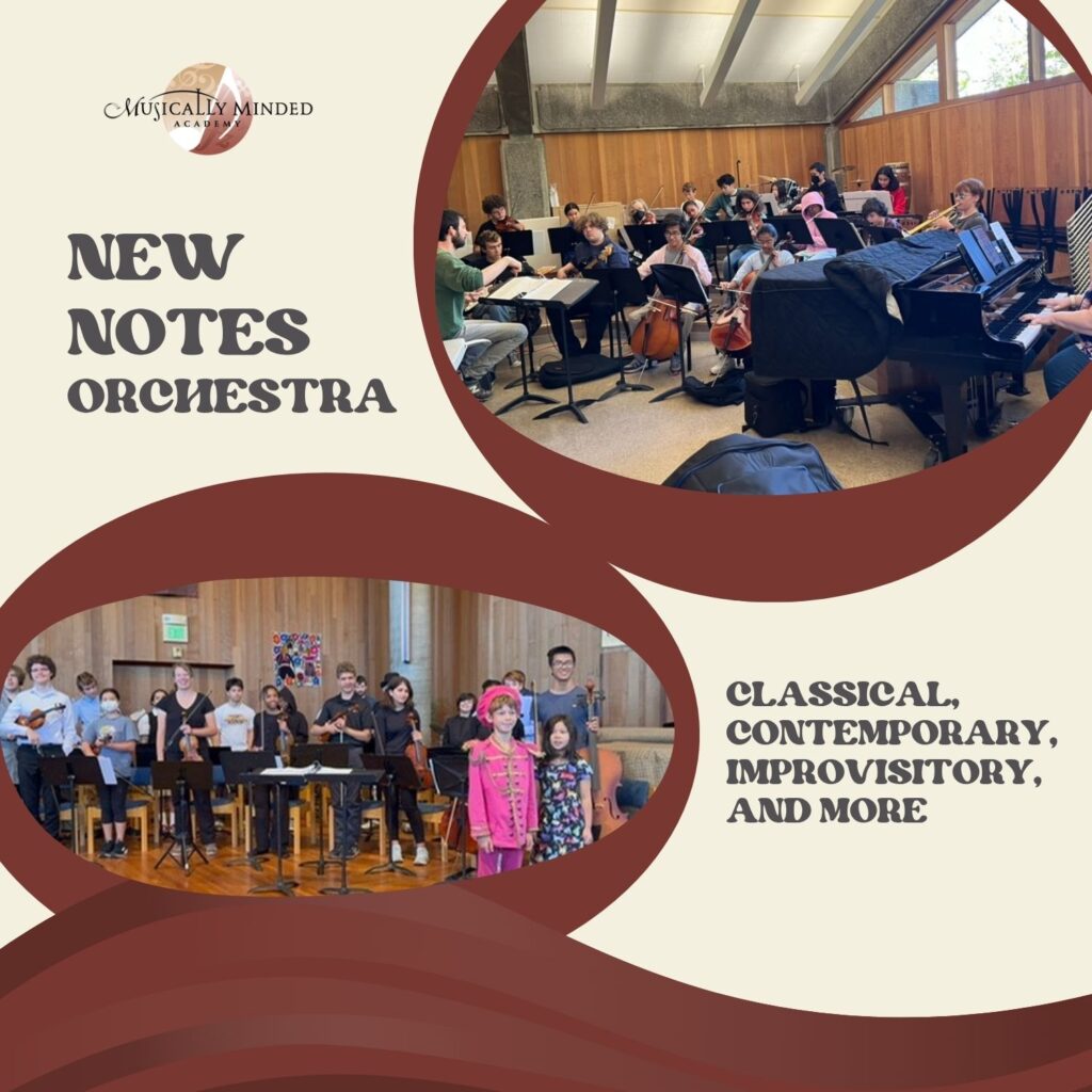 A Flyer with pictures of the New Notes Orchestra.