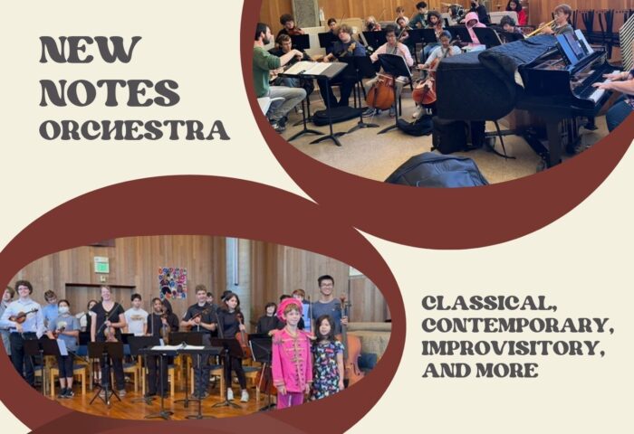 A Flyer with pictures of the New Notes Orchestra.